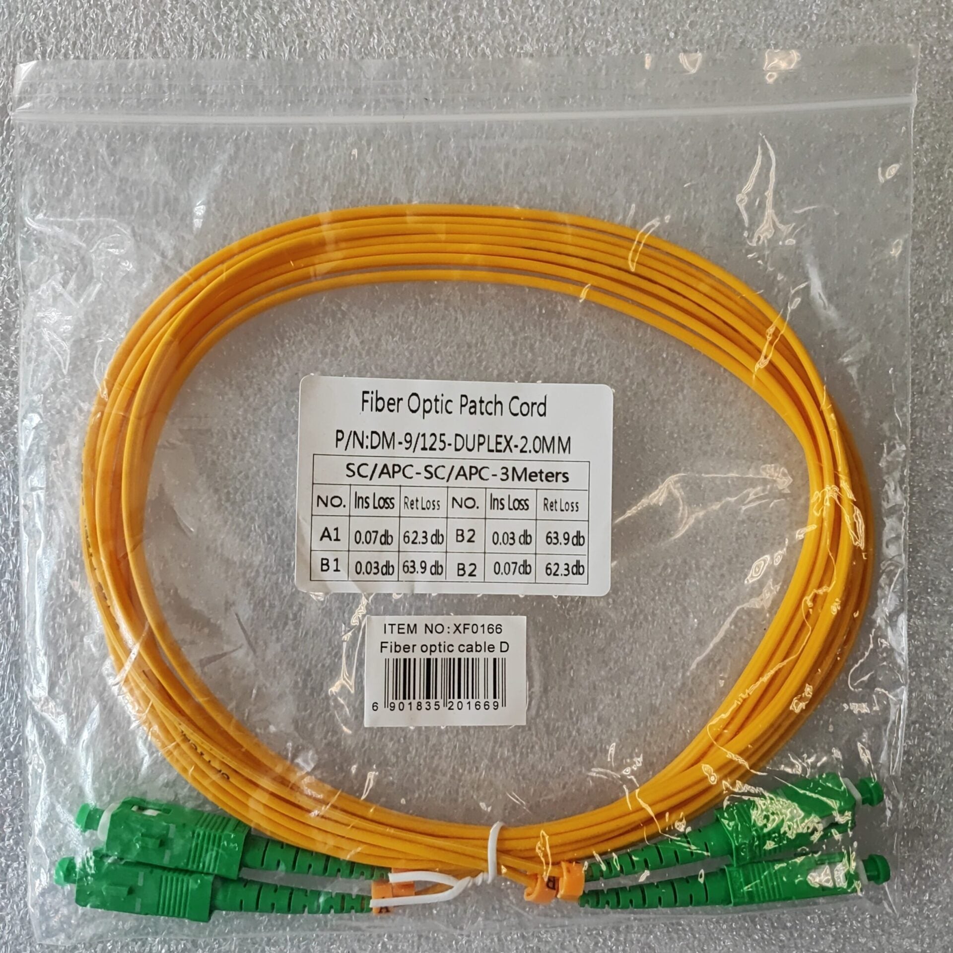 3m 2.0mm Optic Fibre Patchcord - Electromann SA