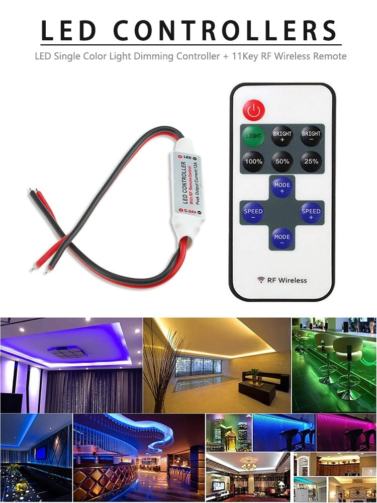 12A Wireless Mini LED Lighting Controller and Dimmer - Electromann SA