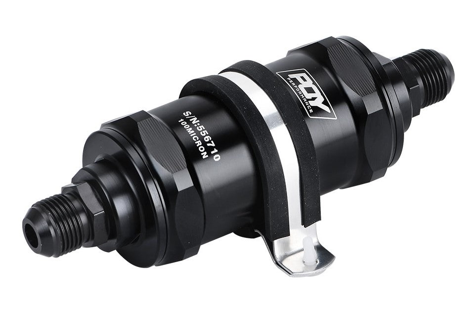 AN6 Inline Fuel Filter Compatible with E85 Ethanol - Electromann SA