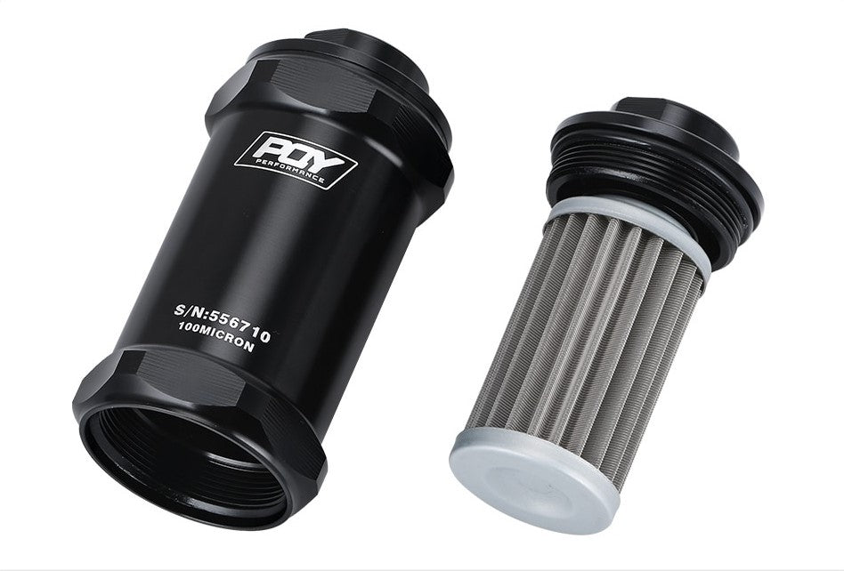 AN6 Inline Fuel Filter Compatible with E85 Ethanol - Electromann SA