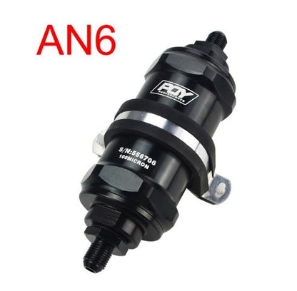 AN6 Inline Fuel Filter Compatible with E85 Ethanol - Electromann SA