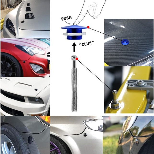 1.25" Universal JDM Push Button Billet Clip Kit - Electromann SA