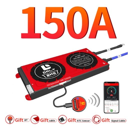 DALY 15S (48v) LiFePo4 150Amp Smart BMS with CANBUS - Electromann SA