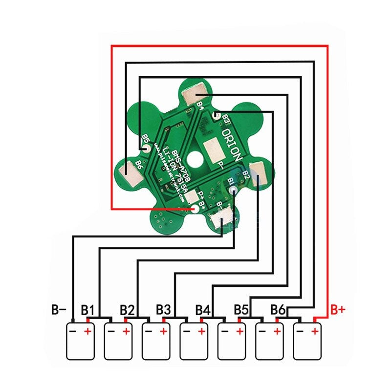 7S 29.4v 15Amp BMS for 18650 Li-ion Batteries - Electromann SA