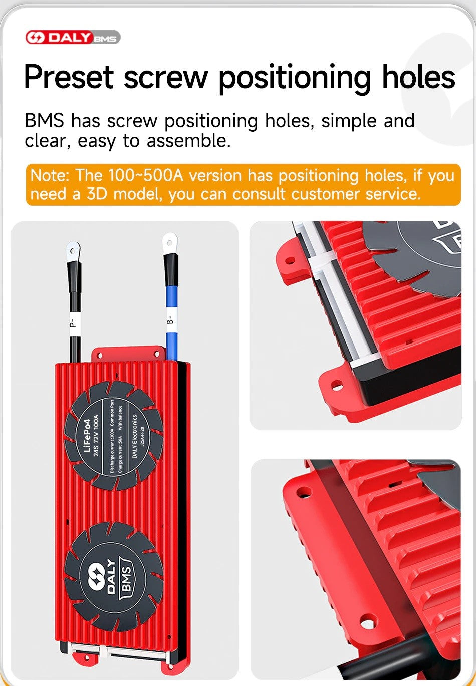 Daly LiFePo4 16S 48V 100A LFP PCM Battery Protection Board BMS with Balance - High-Quality Battery Management System - Electromann SA