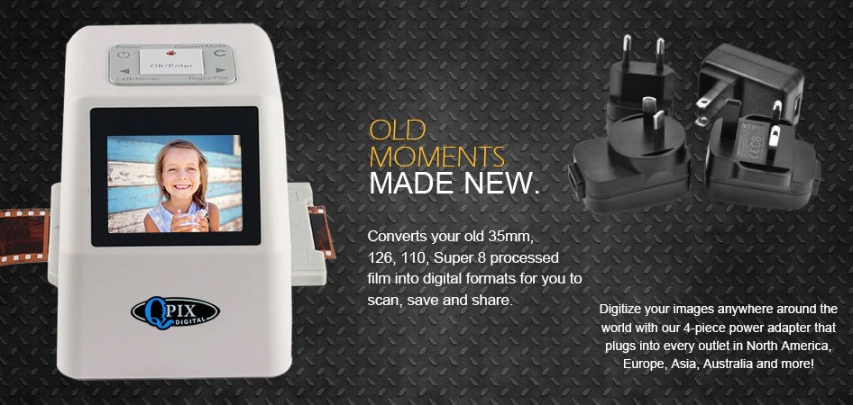 QPIX 22MP 35mm Portable Film Scanner - Electromann SA