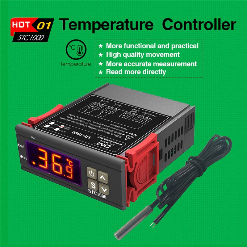 STC-1000 AC220v Digital Temperature Controller - Electromann SA