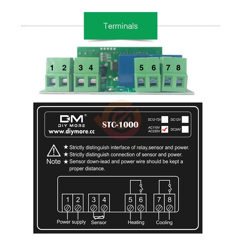 STC-1000 DC12v Digital Temperature Controller - Electromann SA