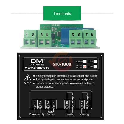 STC-1000 DC12v Digital Temperature Controller - Electromann SA