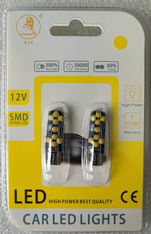 T10 18pc AMBER SMD Chip Car LED Bulb - Electromann SA