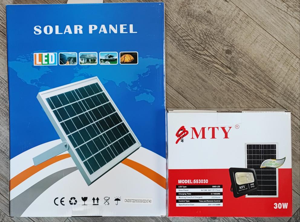 MTY-553030 30Watt Solar LED Outdoor Floodlight - Electromann SA