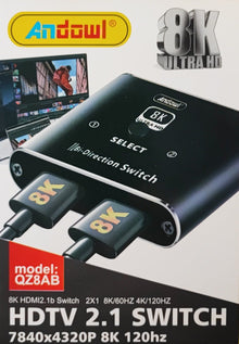 Andowl QZ8AB 8K Ultra HD HDTV 2.1 Switch - Electromann SA