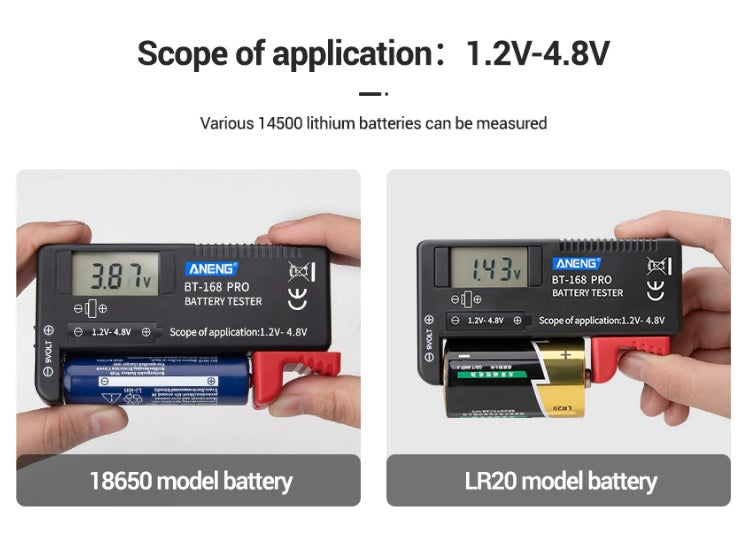 ANENG BT-168 PRO Digital Lithium Battery Capacity Tester - Electromann SA