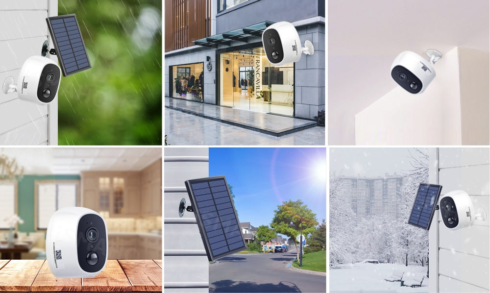 Solar Powered Wireless WiFi  Outdoor IP Camera - Electromann SA