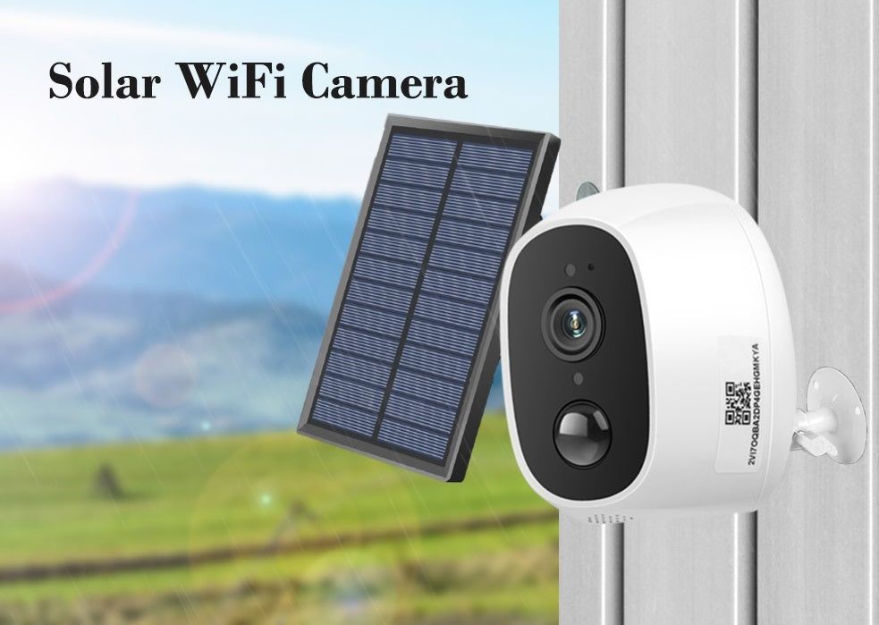 Solar Powered Wireless WiFi  Outdoor IP Camera - Electromann SA