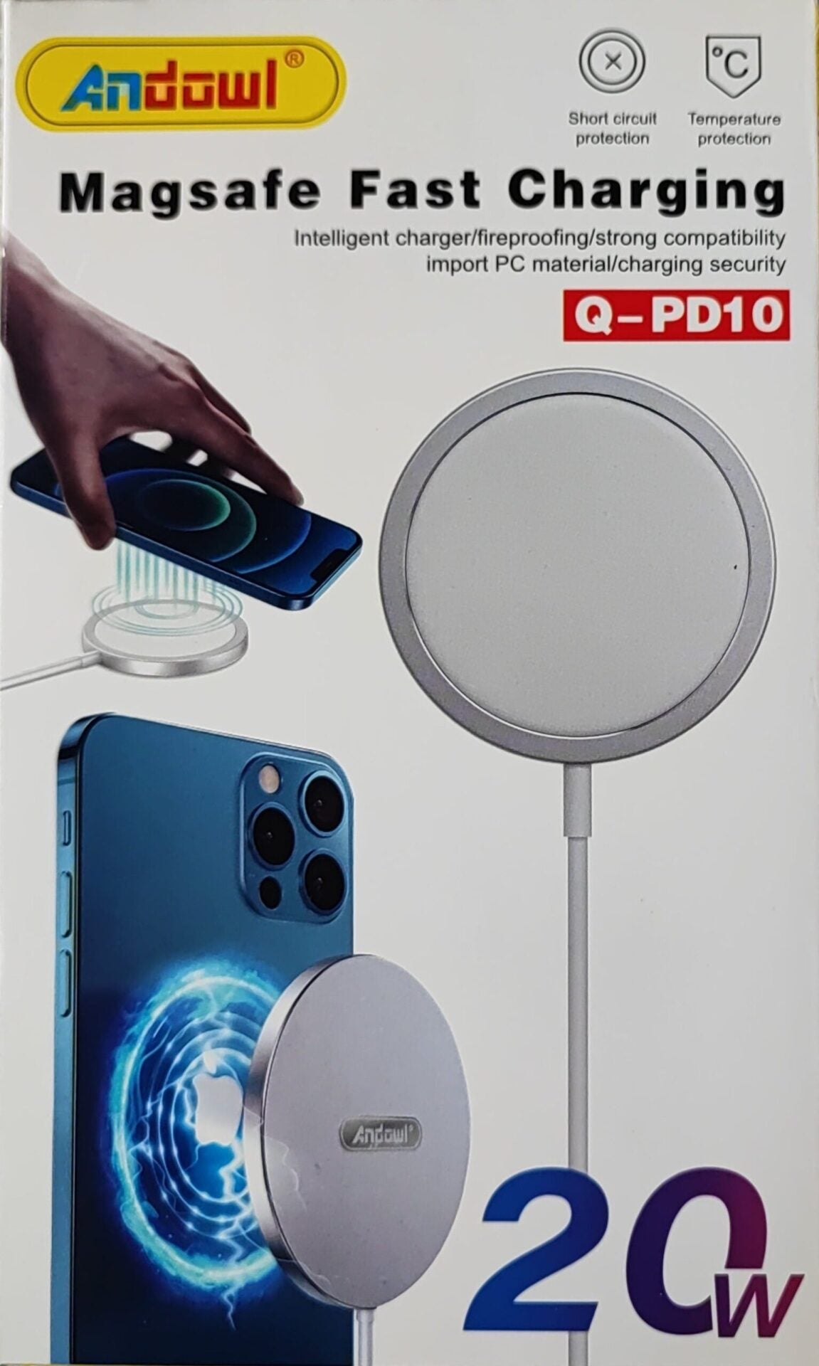 Andowl Q-PD10 20w Wireless Mobile Phone Charger - Electromann SA
