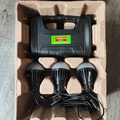 Yamato YM-SL11 3 LED Solar Portable Power Box Mobile Charger and Light - Electromann SA