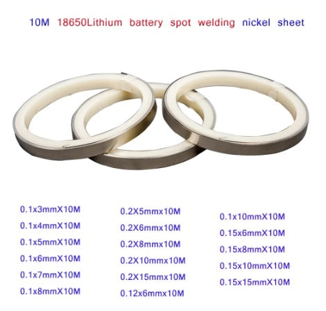 10M x 8mm Nickel Strip for DIY Lithium Batteries - Electromann SA