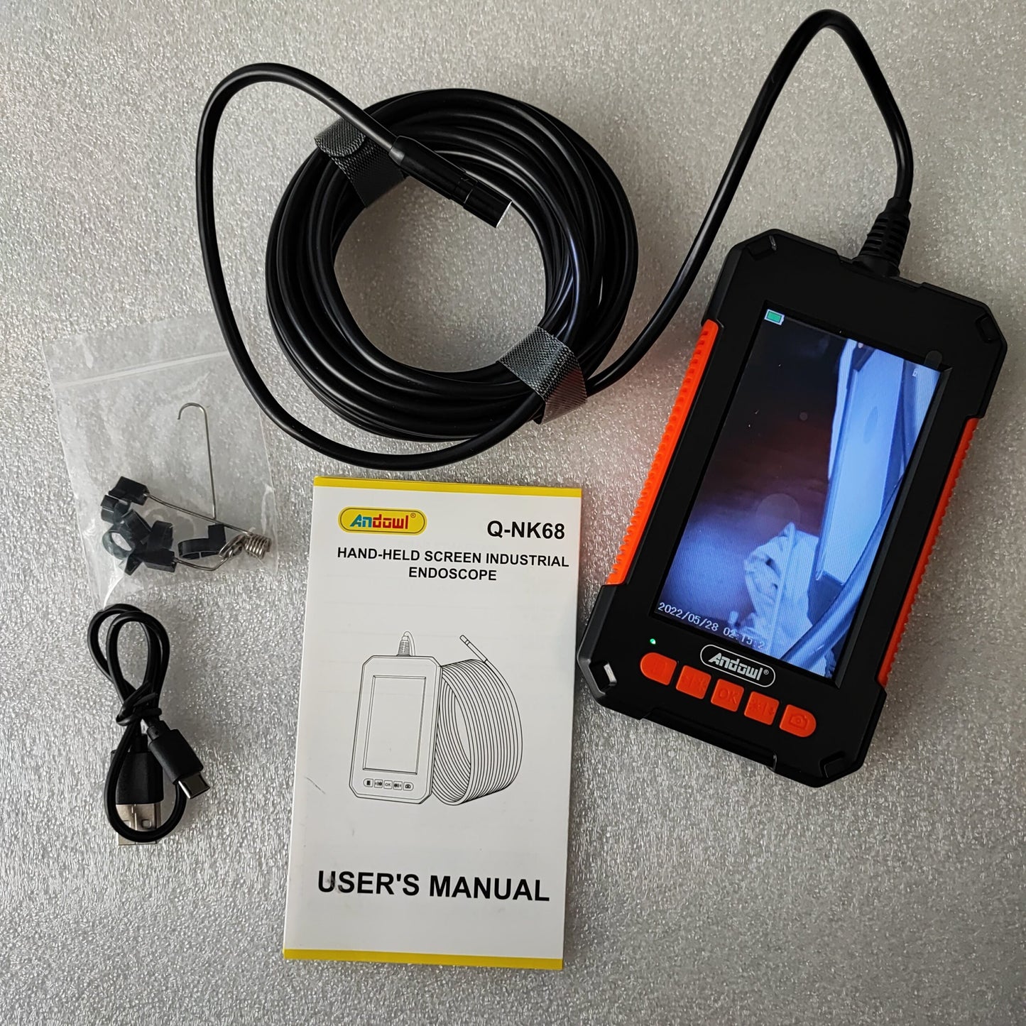 Andowl Q-NK68 4K HD Handheld Waterproof Endoscope - Electromann SA