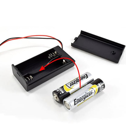 High quality AA 2 Slot Battery Holder with Switch & Cover - Electromann SA