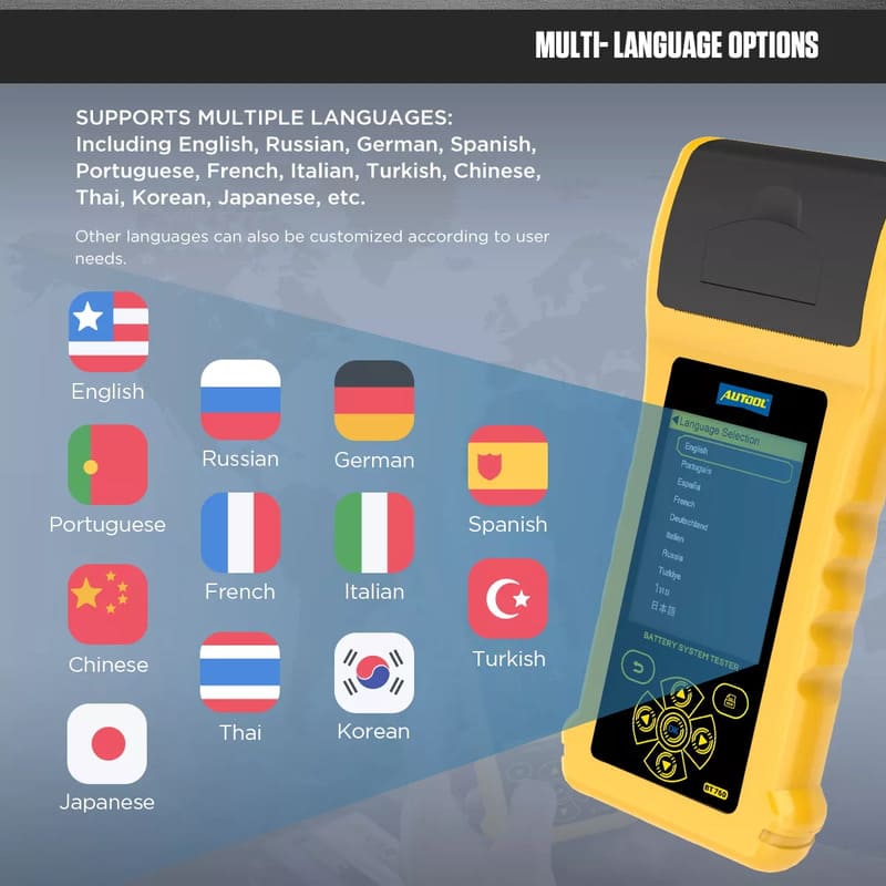 Autool BT760 6-32V Car Battery System Tester - Electromann SA