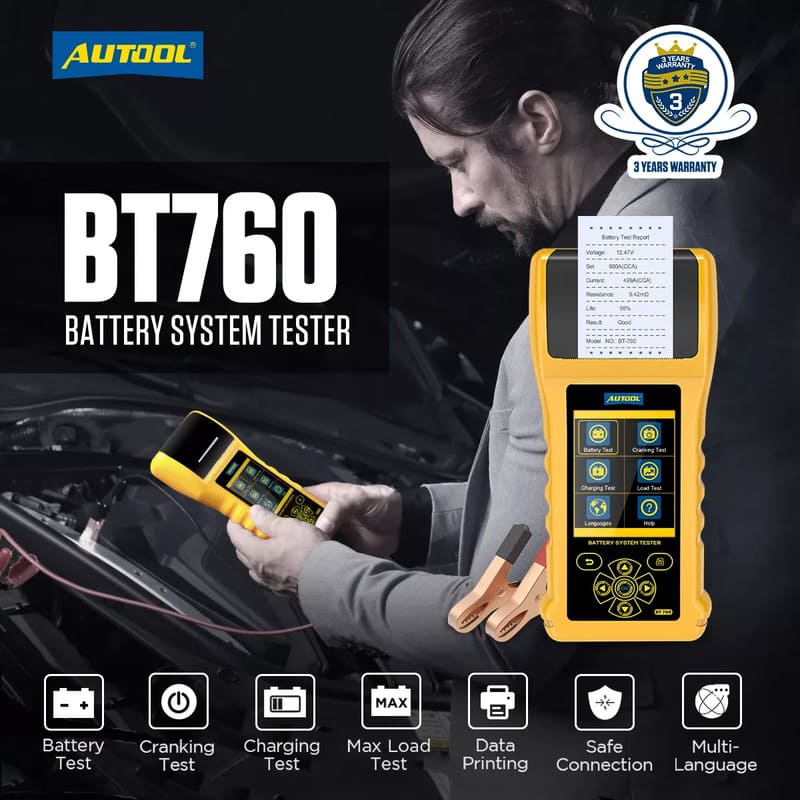 Autool BT760 6-32V Car Battery System Tester - Electromann SA