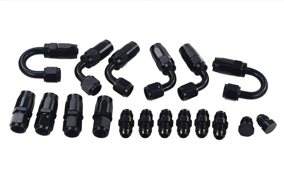 Premium AN6 Black Racing Hose Fuel Oil Line Kit for Racing Enthusiasts - Electromann SA