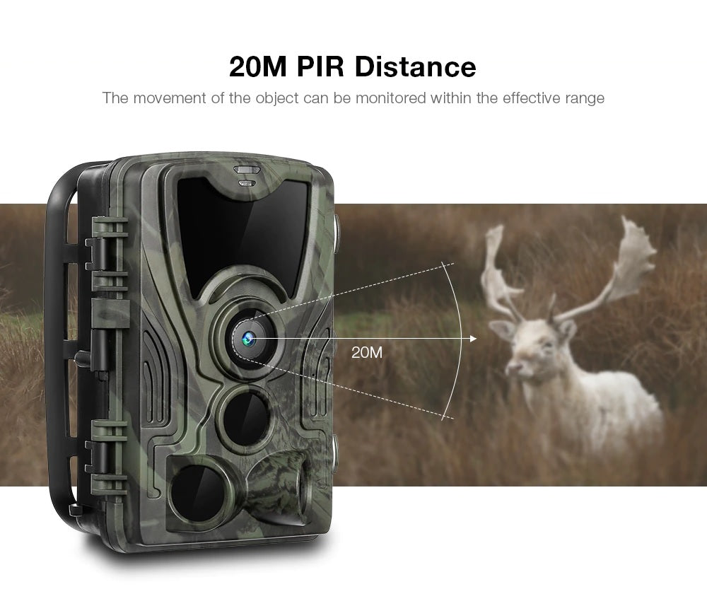 HC801 20MP Full HD Hunting Trail/Wildlife Camera with Night Vision - Electromann SA