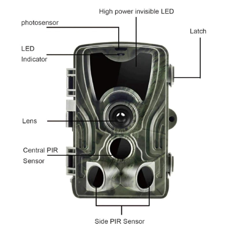 HC801 20MP Full HD Hunting Trail/Wildlife Camera with Night Vision - Electromann SA