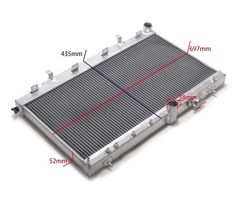 50mm 2 Row Aluminum Radiator for Subaru Impreza WRX/STI 02-07 - Superior Cooling Performance and Durability - Electromann SA