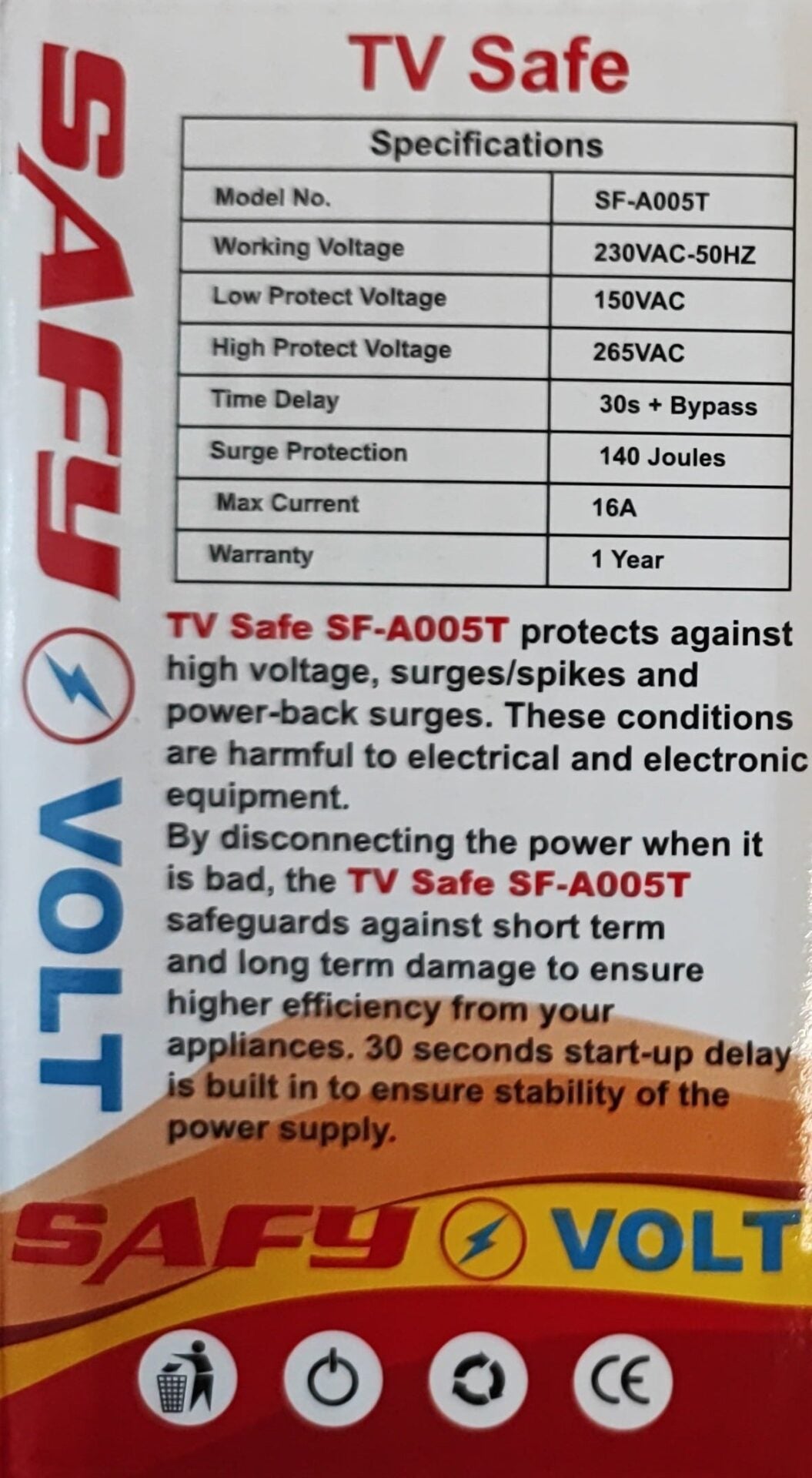 Protect Your TV with SAFY TV Safe Automatic Voltage Protector - Electromann SA