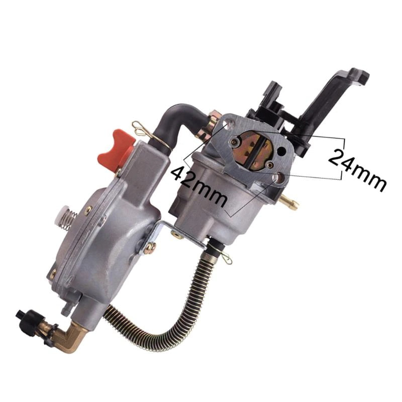 LP Gas Carburetor Dual Fuel Conversion Kit for 5/6KW Generators (Automatic Choke) - Convert to Propane or Natural Gas - Electromann SA
