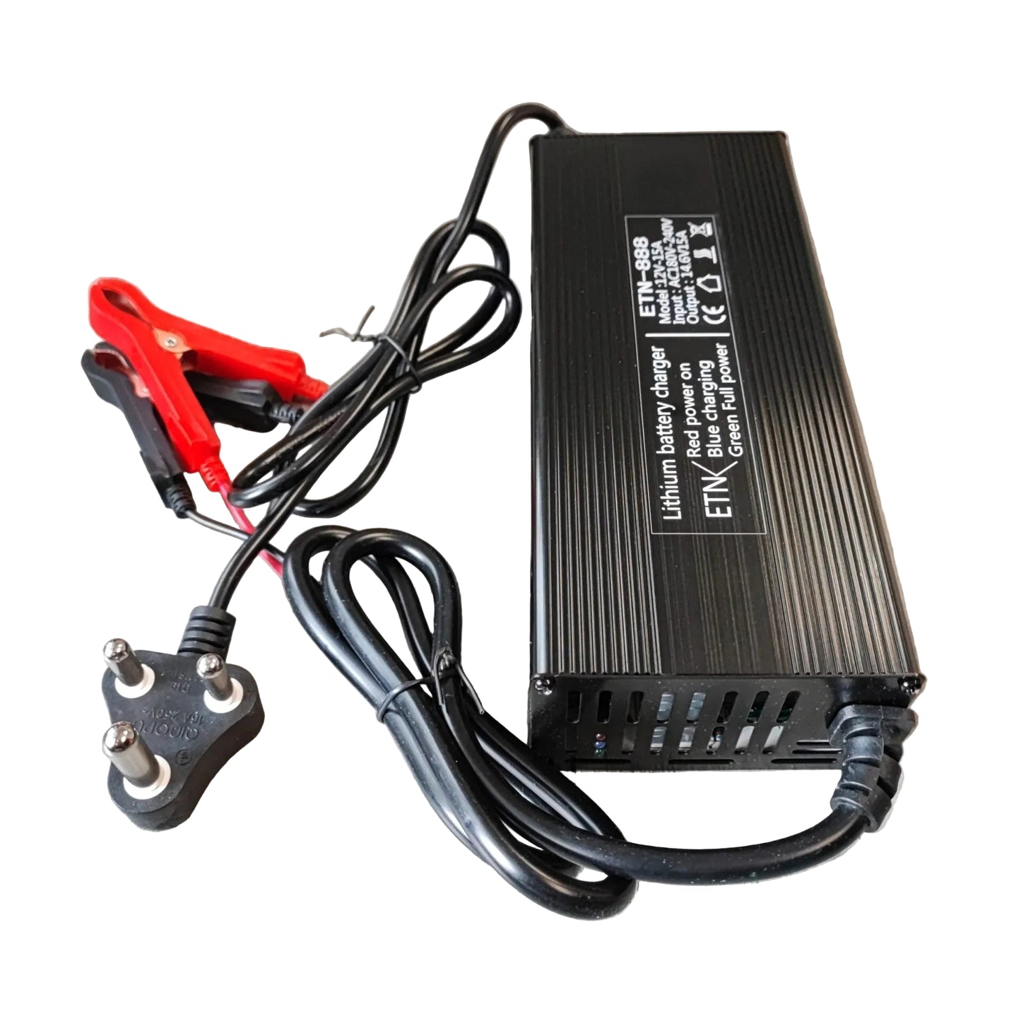 ETN-888 14.6vDC 15Amp Intelligent Lithium Battery Charger - Electromann SA