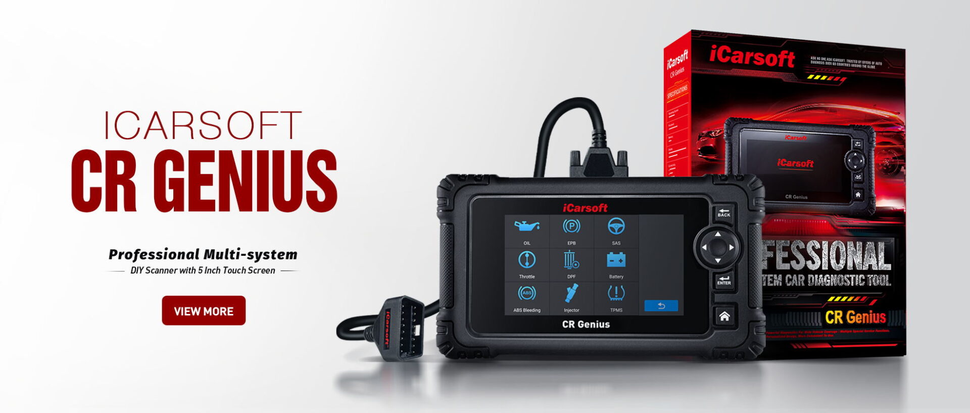 iCarsoft CR Genius Professional Multi-Brand Vehicle Diagnostic Tool - Advanced Diagnostic and Troubleshooting for Multiple Vehicle Brands - Electromann SA