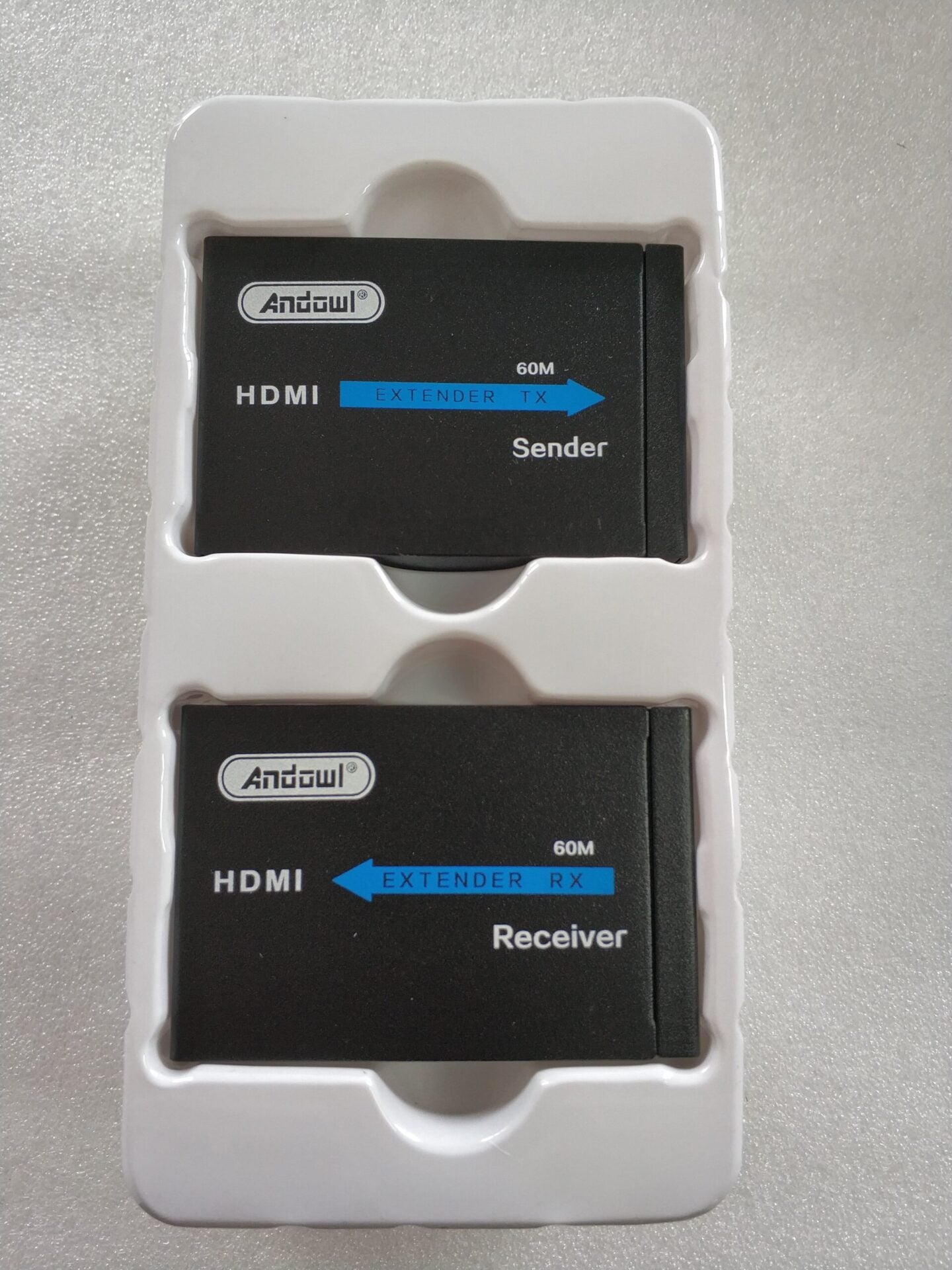 Andowl Q-HD6 60m HDMI Over CAT5e/CAT6 Extender - Extend HDMI Signals up to 60m - Electromann SA