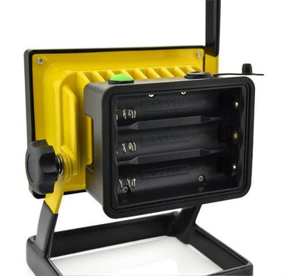 Portable 30W Rechargeable Flood Light with Adjustable Stand - Bright and Efficient Illumination for Outdoor and Indoor Use - Electromann SA