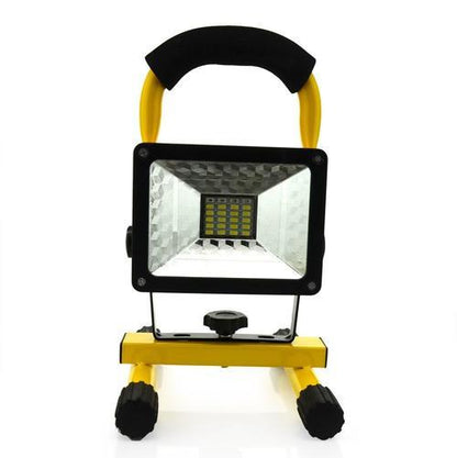 Portable 30W Rechargeable Flood Light with Adjustable Stand - Bright and Efficient Illumination for Outdoor and Indoor Use - Electromann SA