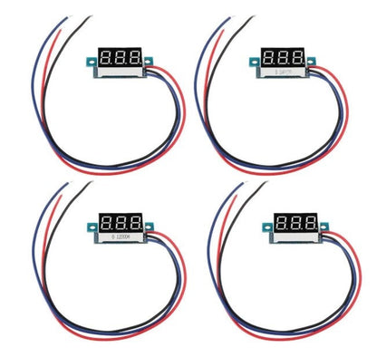 DC 0-100V 0.36 Inch Mini Digital Volt Meter 3 Wire - BLUE - Electromann SA