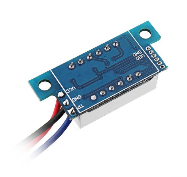 DC 0-100V 0.36 Inch Mini Digital Volt Meter 3 Wire - BLUE - Electromann SA