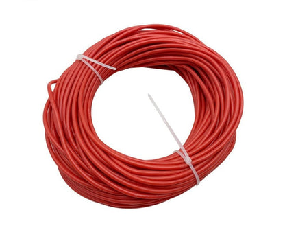 1Meter High Temperature Resistant 10AWG Low Resistance Silicone Cable - RED - Electromann SA