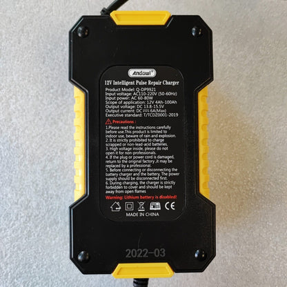Andowl Q-DP9921 12V Intelligent Rapid Battery Charger - Fast and Efficient Charging - Electromann SA