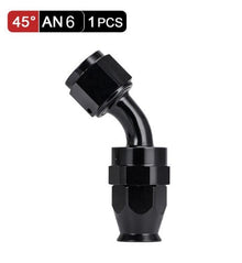 PTEF AN6 45 Degree Hose End Fitting For Stainless Steel Braided Hose - Electromann SA