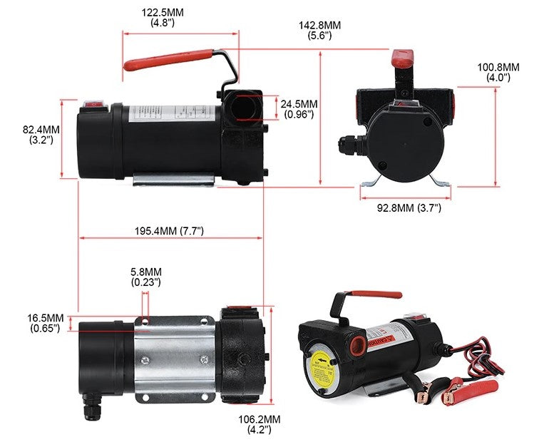 12v 220watt Electric Diesel Transfer Pump Kit - Efficient and Reliable Fuel Transfer Solution - Electromann SA