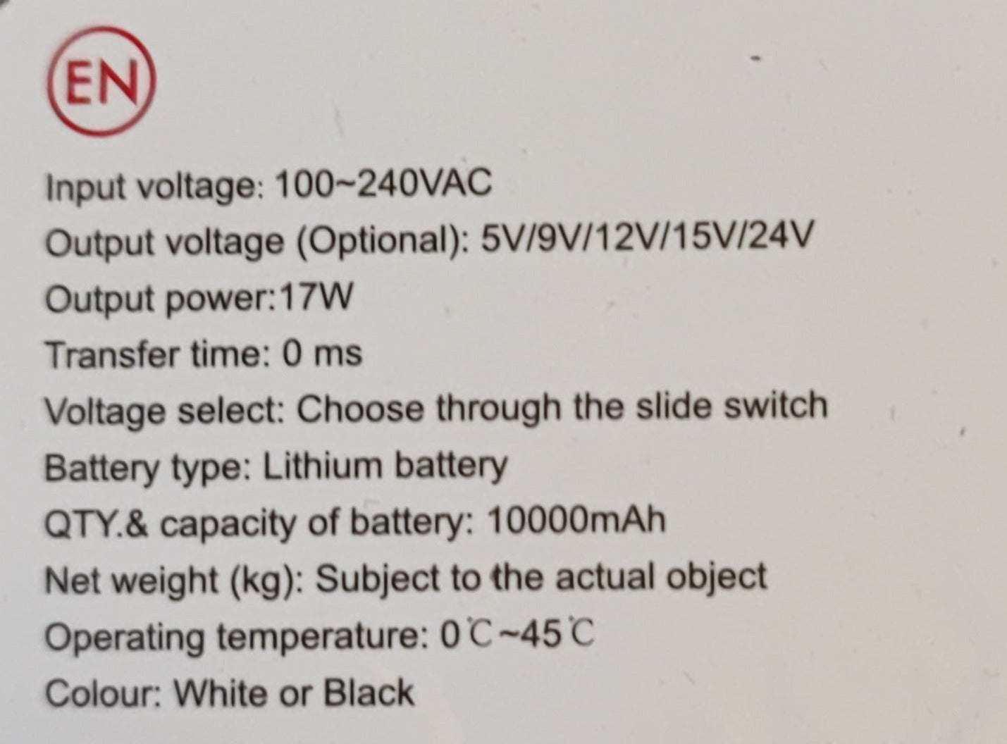 Andowl Q-UP700 10000mAh Portable Rechargeable Mini UPS - Compact Power Backup Solution - Electromann SA