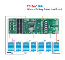 BMS 7S 24V 10A Li-ion 18650 Battery Charge Board - Electromann SA
