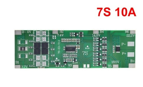 BMS 7S 24V 10A Li-ion 18650 Battery Charge Board - Electromann SA