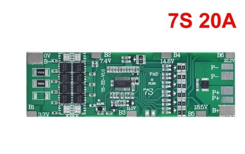 BMS 7S 24V 20A Li-ion 18650 Battery Charge Board