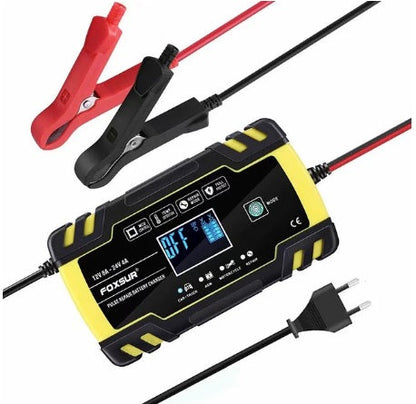 FOXSUR 12V/24V 8Amp 3 Stage Automatic Battery Charger - Versatile and Efficient Charging Solution - Electromann SA
