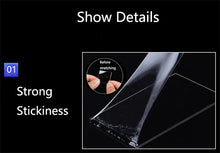 2M Clear Double Sided Reusable Ivy Grip Tape - Transparent Adhesive for Hanging and Organizing - Electromann SA