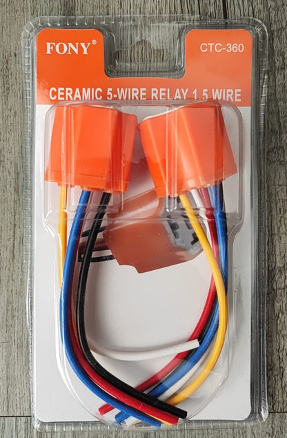 Fony CTC-360 Ceramic 5-Wire Automotive Relay Connector Set - Electromann SA